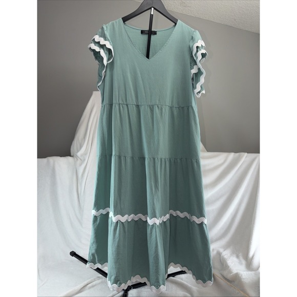 Zesica Dresses & Skirts - Zesica Summer Casual Midi dress Xl Flowy Breezy Boho Coastal Grandmother Cottage